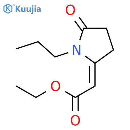 Acetic acid, (5-oxo-1-propyl-2-pyrrolidinylidene)-, ethyl ester, (E)- structure