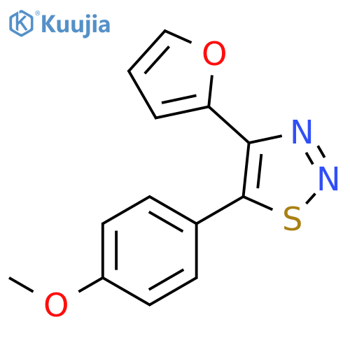 1,2,3-Thiadiazole, 4-(2-furanyl)-5-(4-methoxyphenyl)- structure
