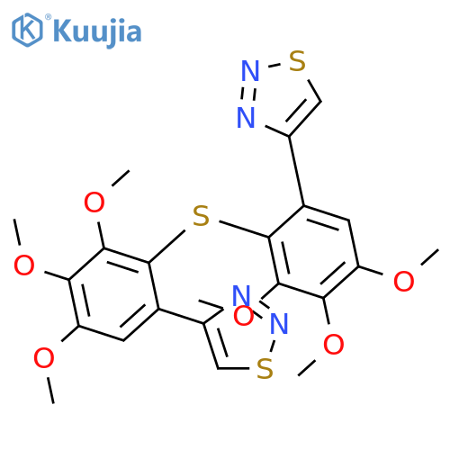 1,2,3-Thiadiazole, 4,4'-[thiobis(3,4,5-trimethoxy-2,1-phenylene)]bis- structure