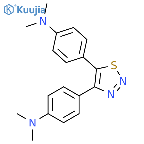 Benzenamine, 4,4'-(1,2,3-thiadiazole-4,5-diyl)bis[N,N-dimethyl- structure