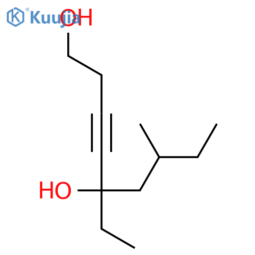 5-ethyl-7-methylnon-3-yne-1,5-diol structure