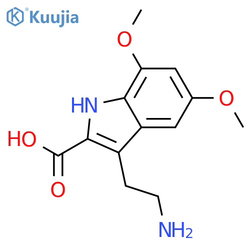 1H-Indole-2-carboxylic acid, 3-(2-aminoethyl)-5,7-dimethoxy- structure