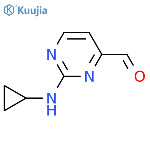 2-Cyclopropylamino-pyrimidine-4-carbaldehyde structure