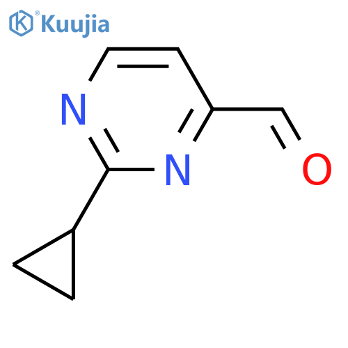 2-Cyclopropylpyrimidine-4-carbaldehyde structure