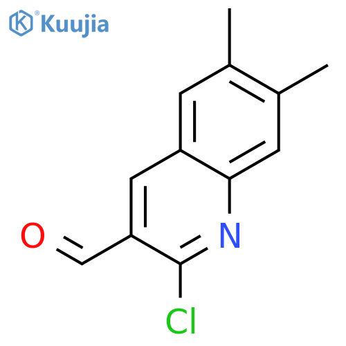 2-chloro-6,7-dimethylquinoline-3-carbaldehyde structure