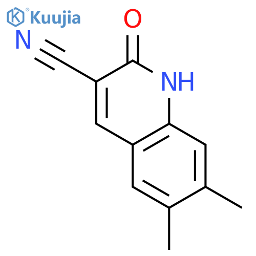 2-hydroxy-6,7-dimethylquinoline-3-carbonitrile structure