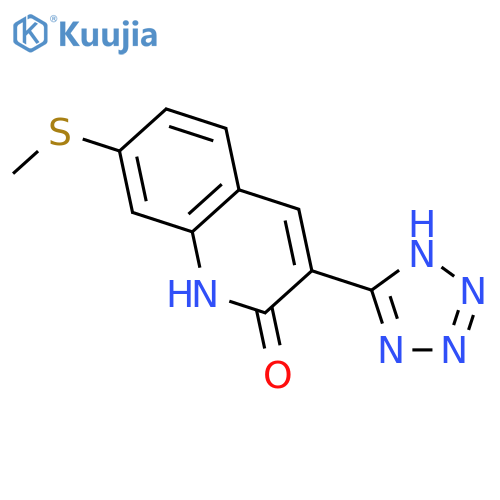 2(1H)-Quinolinone, 7-(methylthio)-3-(1H-tetrazol-5-yl)- structure