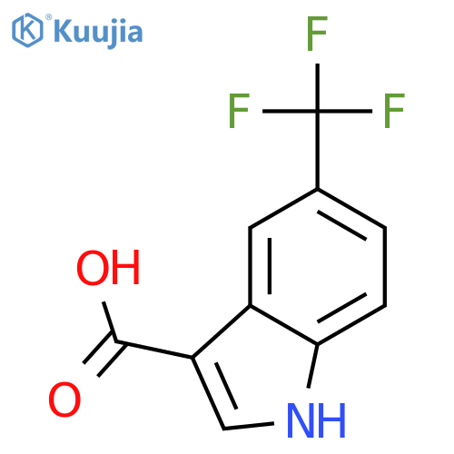 5-(Trifluoromethyl)-1H-indole-3-carboxylic acid structure