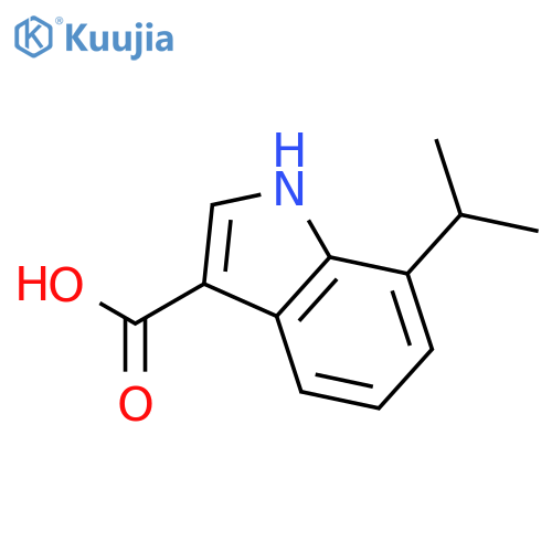 1H-Indole-3-carboxylic acid, 7-(1-methylethyl)- structure