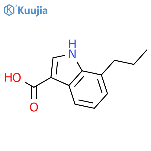 1H-Indole-3-carboxylicacid, 7-propyl- structure