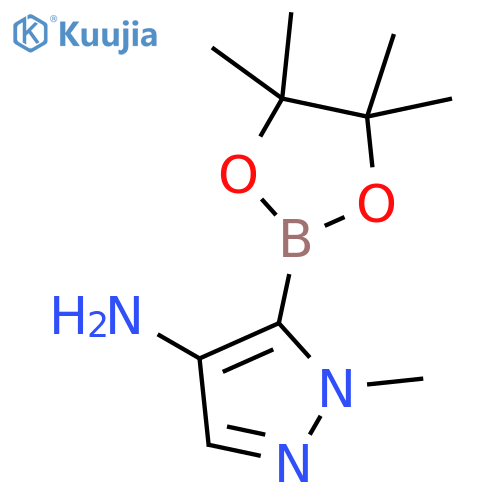 1-methyl-5-(tetramethyl-1,3,2-dioxaborolan-2-yl)-1H-pyrazol-4-amine structure