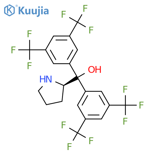 (R)-Bis(3,5-bis(trifluoromethyl)phenyl)(pyrrolidin-2-yl)methanol structure