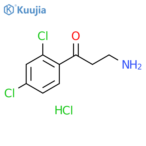 3-amino-1-(2,4-dichlorophenyl)propan-1-one hydrochloride structure