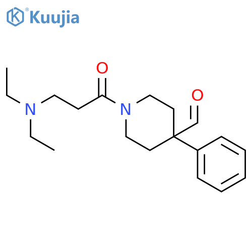 1-(3-diethylaminopropanoyl)-4-phenyl-piperidine-4-carbaldehyde structure