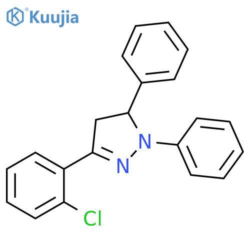1H-Pyrazole, 3-(2-chlorophenyl)-4,5-dihydro-1,5-diphenyl- structure