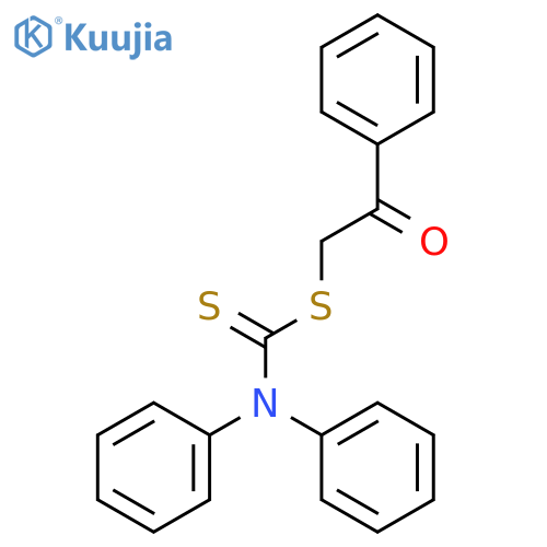 Carbamodithioic acid, diphenyl-, 2-oxo-2-phenylethyl ester structure