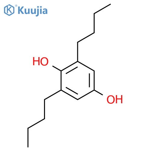 1,4-Benzenediol, 2,6-dibutyl- structure