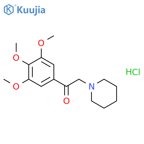 Ethanone, 2-(1-piperidinyl)-1-(3,4,5-trimethoxyphenyl)-, hydrochloride structure