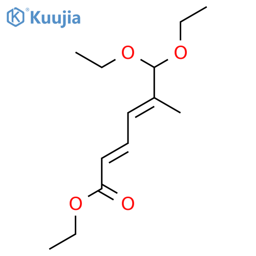 2,4-Hexadienoic acid, 6,6-diethoxy-5-methyl-, ethyl ester, (E,E)- structure