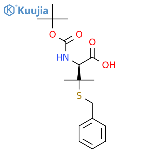 D-Valine, N-[(1,1-dimethylethoxy)carbonyl]-3-[(phenylmethyl)thio]- structure