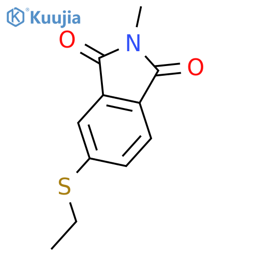 1H-Isoindole-1,3(2H)-dione, 5-(ethylthio)-2-methyl- structure