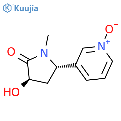 2-Pyrrolidinone, 3-hydroxy-1-methyl-5-(1-oxido-3-pyridinyl)-, (3R-trans)- structure