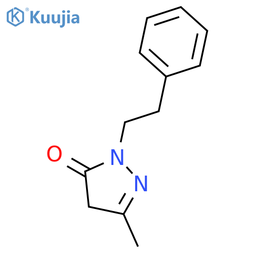 5-Methyl-2-phenethyl-2,4-dihydro-pyrazol-3-one structure