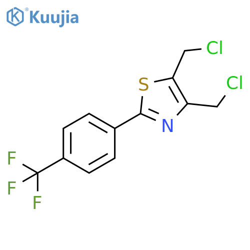 4,5-Bis(chloromethyl)-2-[4-(trifluoromethyl)phenyl]thiazole structure