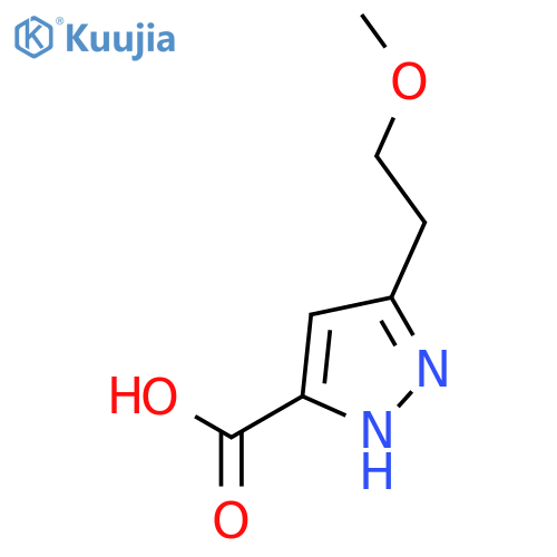 3-(2-methoxyethyl)-1H-Pyrazole-5-carboxylic acid structure