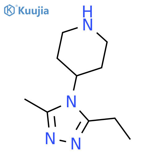 4-(3-Ethyl-5-methyl-4H-1,2,4-triazol-4-yl)piperidine structure