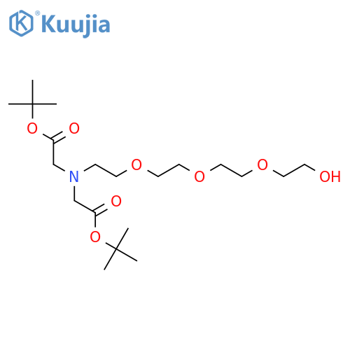 6,9,12-Trioxa-3-azatetradecanoic acid, 3-[2-(1,1-dimethylethoxy)-2-oxoethyl]-14-hydroxy-, 1,1-dimethylethyl ester structure