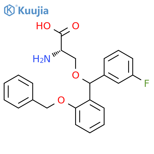 (2S)-2-amino-3-{[2-(benzyloxy)phenyl](3-fluorophenyl)methoxy}propanoic acid structure