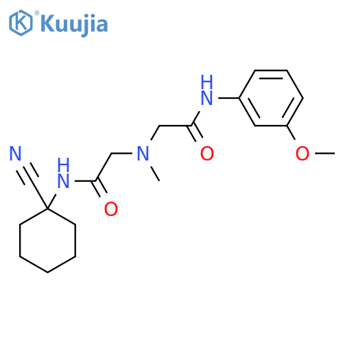 2-({[(1-cyanocyclohexyl)carbamoyl]methyl}(methyl)amino)-N-(3-methoxyphenyl)acetamide structure