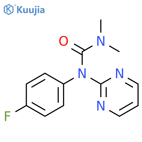 Urea, N-(4-fluorophenyl)-N',N'-dimethyl-N-2-pyrimidinyl- structure
