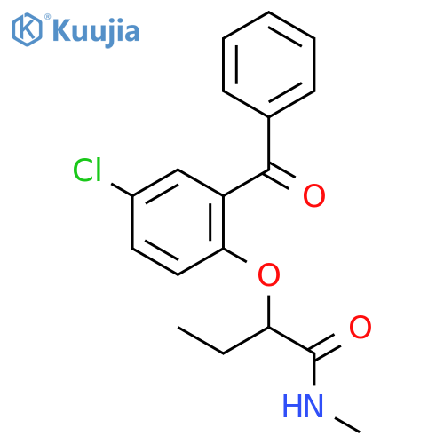 Butanamide, 2-(2-benzoyl-4-chlorophenoxy)-N-methyl- structure