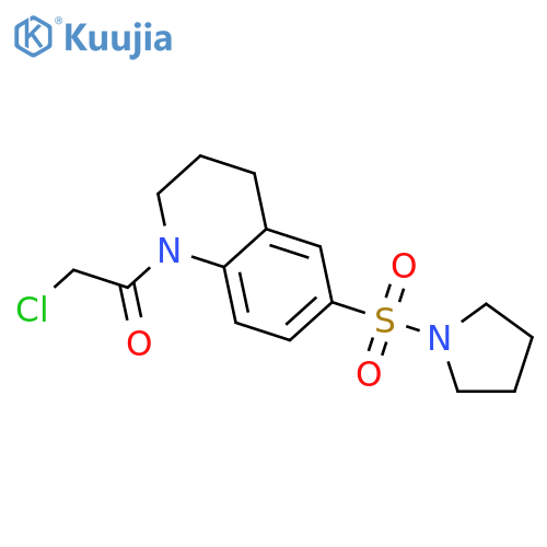 2-chloro-1-[6-(pyrrolidine-1-sulfonyl)-1,2,3,4-tetrahydroquinolin-1-yl]ethan-1-one structure