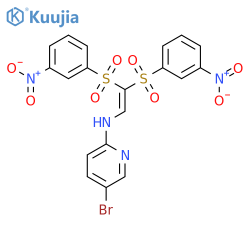 2-Pyridinamine, N-[2,2-bis[(3-nitrophenyl)sulfonyl]ethenyl]-5-bromo- structure