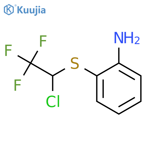 2-(1-Chloro-2,2,2-trifluoroethyl)sulfanylaniline structure