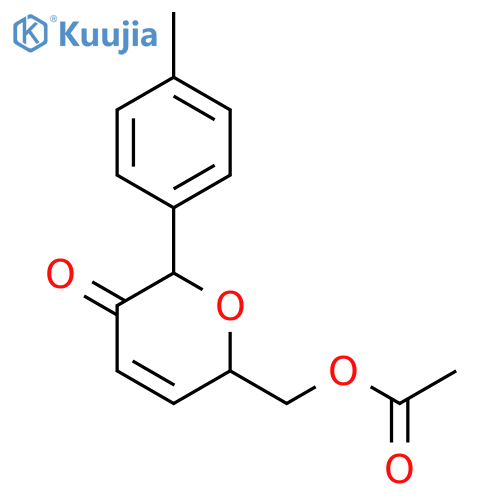 2H-Pyran-3(6H)-one, 6-[(acetyloxy)methyl]-2-(4-methylphenyl)-, (2R,6S)- (9CI) structure