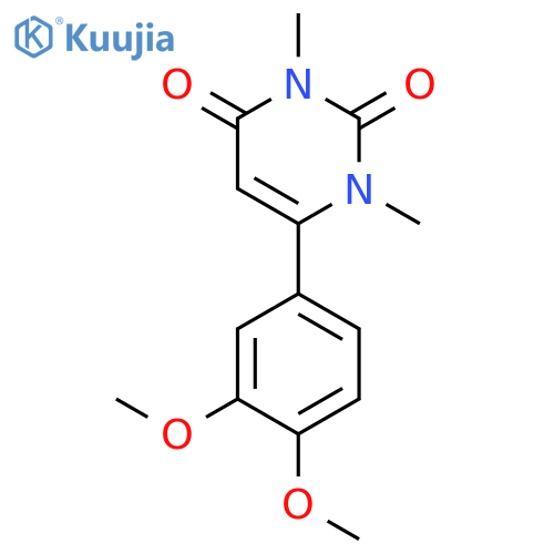 2,4(1H,3H)-Pyrimidinedione, 6-(3,4-dimethoxyphenyl)-1,3-dimethyl- structure