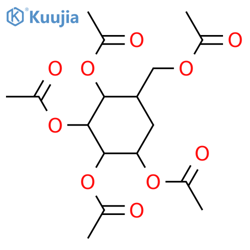 5-(Hydroxymethyl)-1,2,3,4-cyclohexanetetrol; (1S,2S,3S,4R,5R)-form, Penta-Ac structure