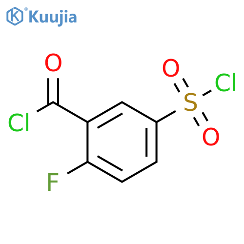 5-(chlorosulfonyl)-2-fluorobenzoyl chloride structure