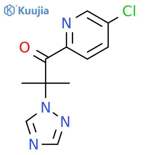 1-PROPANONE, 1-(5-CHLORO-2-PYRIDINYL)-2-METHYL-2-(1H-1,2,4-TRIAZOL-1-YL)- structure