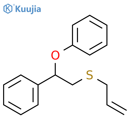 Benzene, [1-phenoxy-2-(2-propenylthio)ethyl]- structure