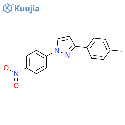 1H-Pyrazole, 3-(4-methylphenyl)-1-(4-nitrophenyl)- structure
