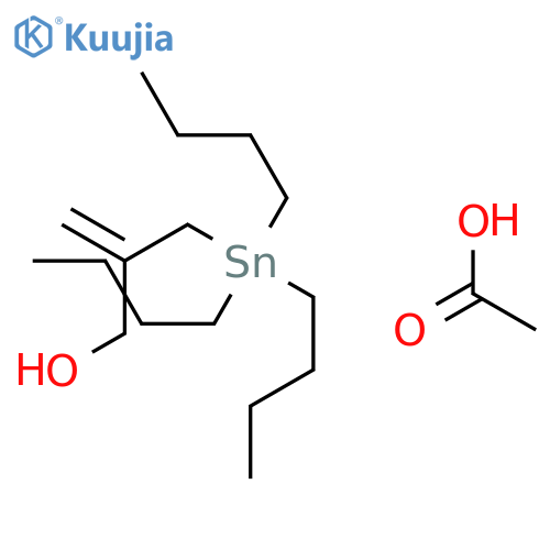 Acetic acid;2-(tributylstannylmethyl)prop-2-en-1-ol structure