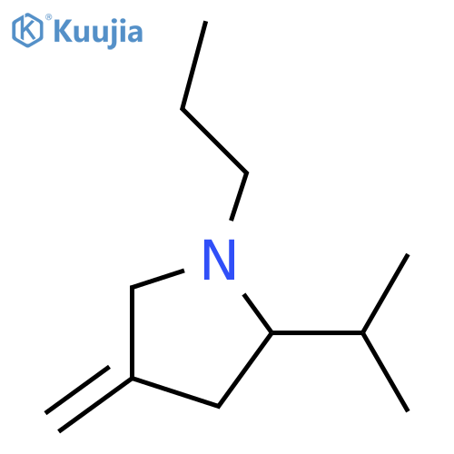 Pyrrolidine,4-methylene-2-(1-methylethyl)-1-propyl- structure