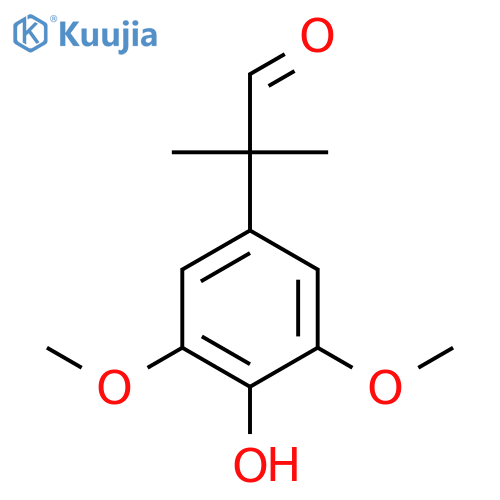 2-(4-hydroxy-3,5-dimethoxyphenyl)-2-methylpropanal structure