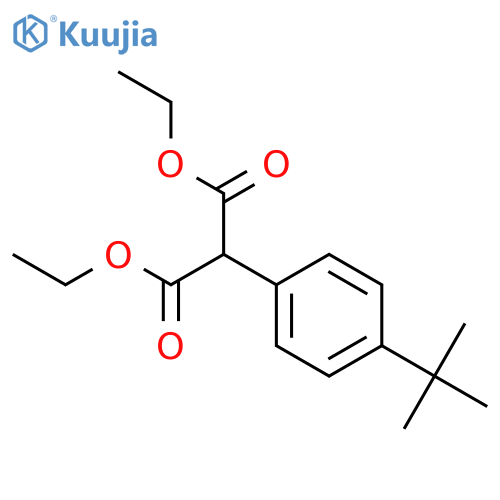 Propanedioic acid, [4-(1,1-dimethylethyl)phenyl]-, diethyl ester structure