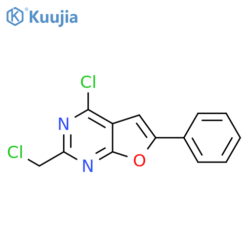 4-chloro-2-(chloromethyl)-6-phenylfuro2,3-dpyrimidine structure